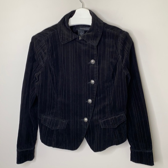 Calvin Klein Jackets & Blazers - Calvin Klein Corduroy Pinstriped Black Blazer